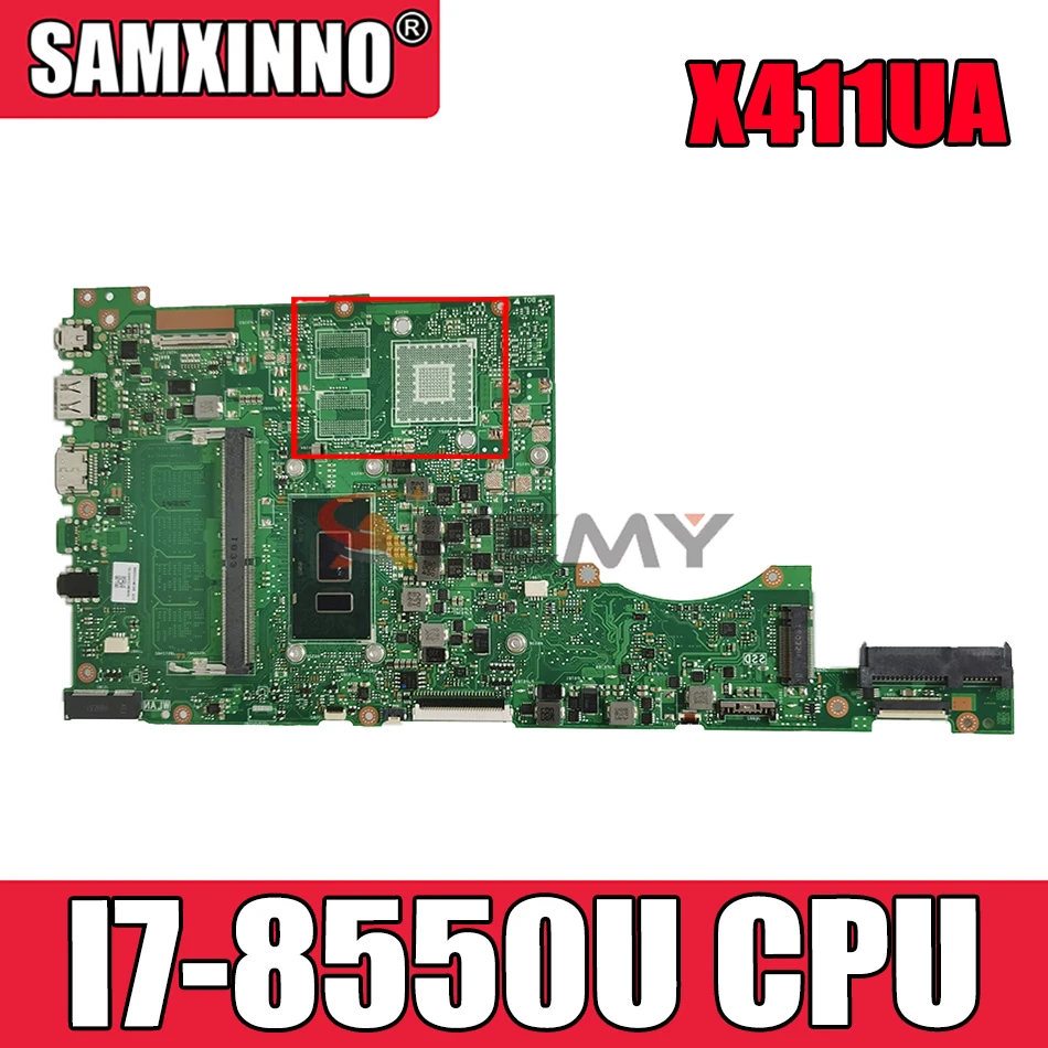 Akemy X411UA Laptop motherboard for ASUS VivoBook-14 X411UA X411UQ X411UN X411U S4200UQ S4200U original mainboard I7-8550U GM 
Akemy X411UA Laptop motherboard for ASUS VivoBook-14 X411UA X411UQ X411UN X411U S4200UQ S4200U original mainboard I7-8550U GM
