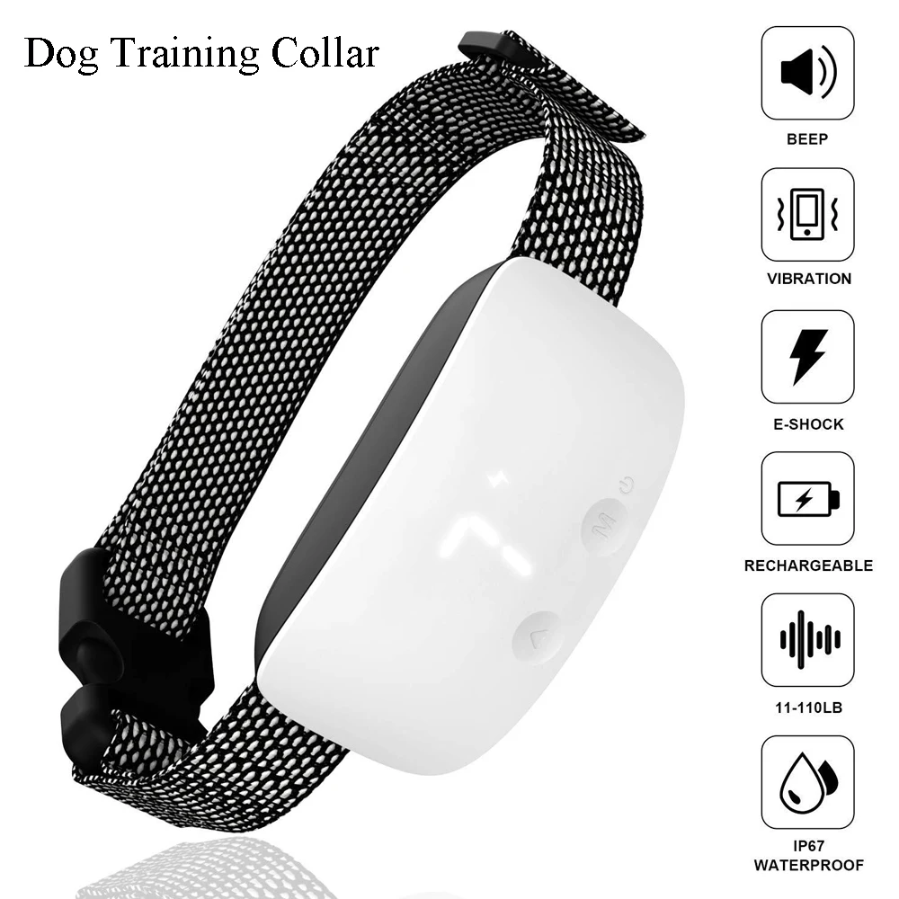 Electronic Dog Collar LCD Display IP67 Waterproof Pet Bark Stopper Touch Button Beep/Vibration/E-ShockTraining Collar
Electronic Dog Collar LCD Display IP67 Waterproof Pet Bark Stopper Touch Button Beep/Vibration/E-ShockTraining Collar