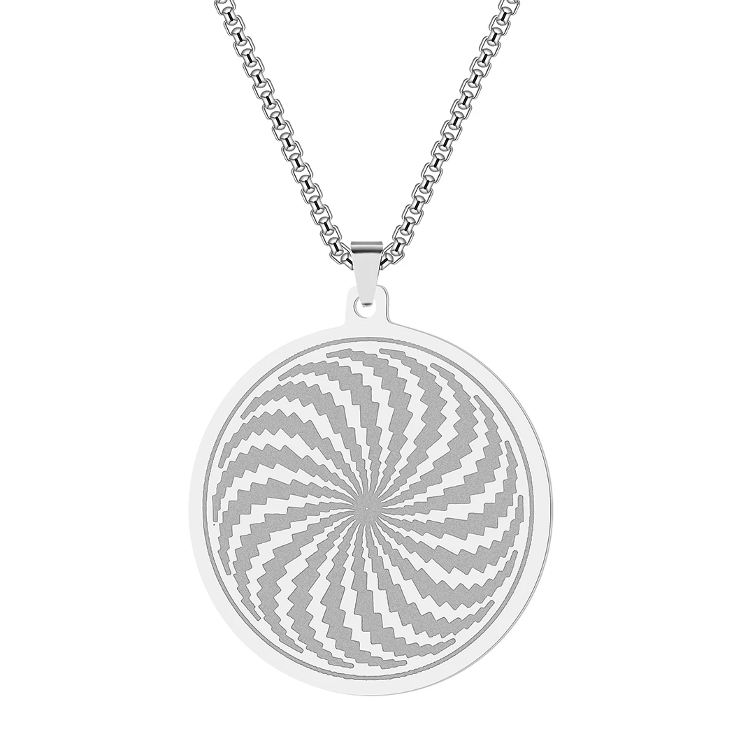 2021November Stainless Steel Round The illusion of Charm Necklaces Hypnosis Amulet Lucky Protection Talisman Pendant Necklace
2021November Stainless Steel Round The illusion of Charm Necklaces Hypnosis Amulet Lucky Protection Talisman Pendant Necklace