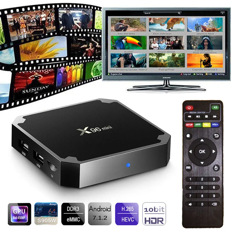 X96 Mini Android TV BOX Amlogic S905W 1080P Full HD 2.4Ghz WIFI TV BOX 4K Media Player Android Set Top Box X96 Mini
X96 Mini Android TV BOX Amlogic S905W 1080P Full HD 2.4Ghz WIFI TV BOX 4K Media Player Android Set Top Box X96 Mini