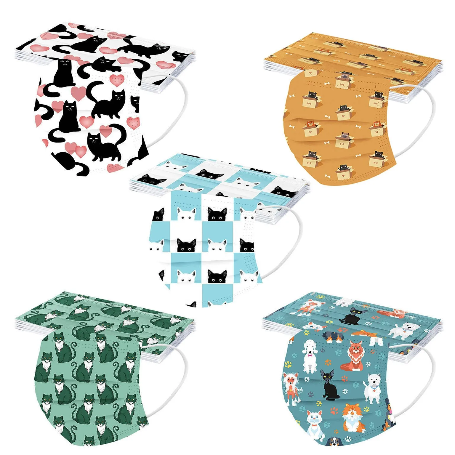 10-100 шт., одноразовые маски для взрослых, с рисунком кота
10-100 шт., одноразовые маски для взрослых, с рисунком кота