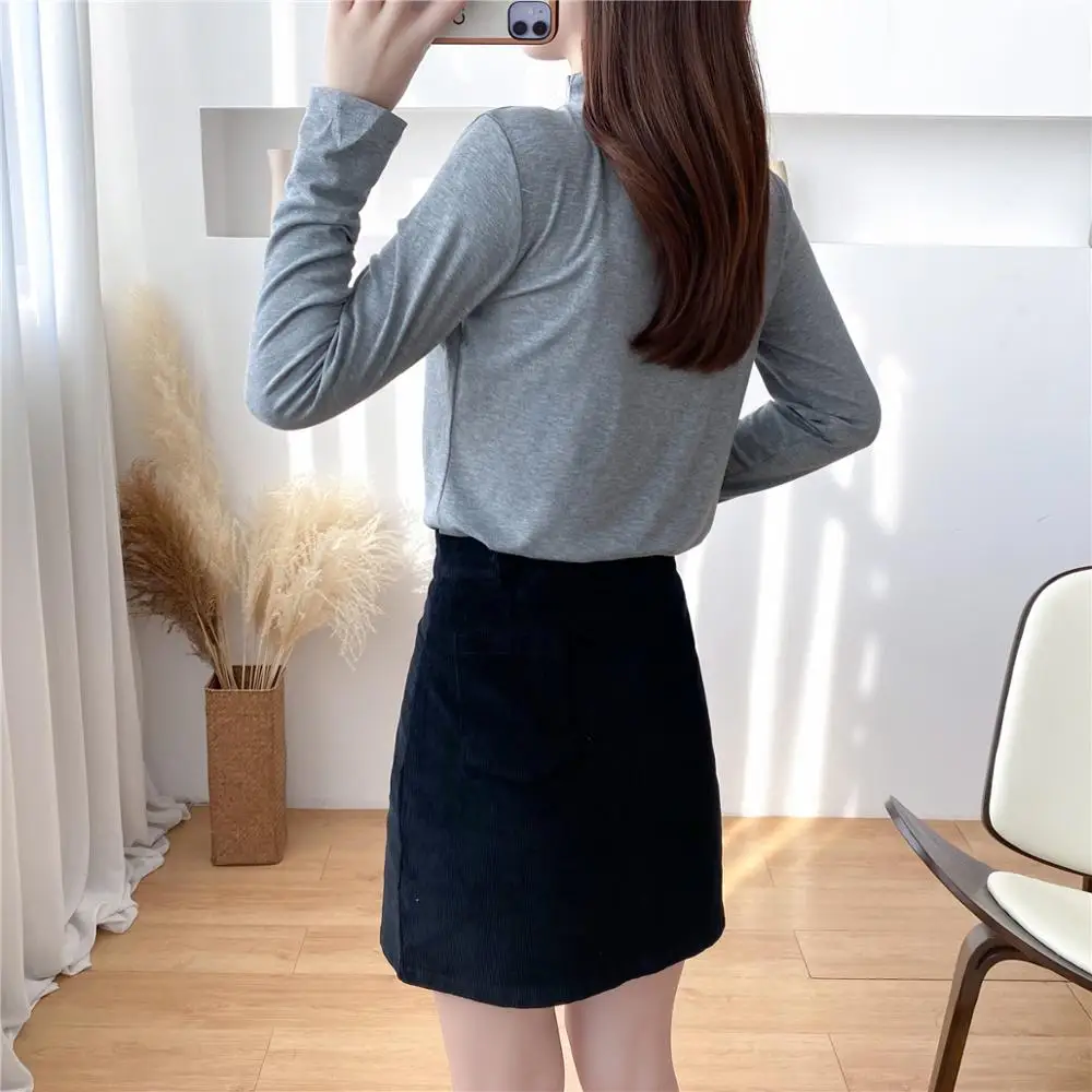 2020 New Autumn Winter Women Long Sleeve Warm Elastic Bottoming Top Pullover Basic Daily Turtleneck T Shirt Soft Fit Tops
2020 New Autumn Winter Women Long Sleeve Warm Elastic Bottoming Top Pullover Basic Daily Turtleneck T Shirt Soft Fit Tops