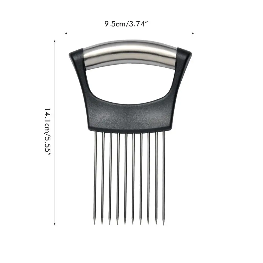 Stainless Steel Onion Holder Onion Cutting Tool Vegetables Slicer Cutting Aid Holder Guide Slicing Cutter Safe Fork Kitchen
Stainless Steel Onion Holder Onion Cutting Tool Vegetables Slicer Cutting Aid Holder Guide Slicing Cutter Safe Fork Kitchen