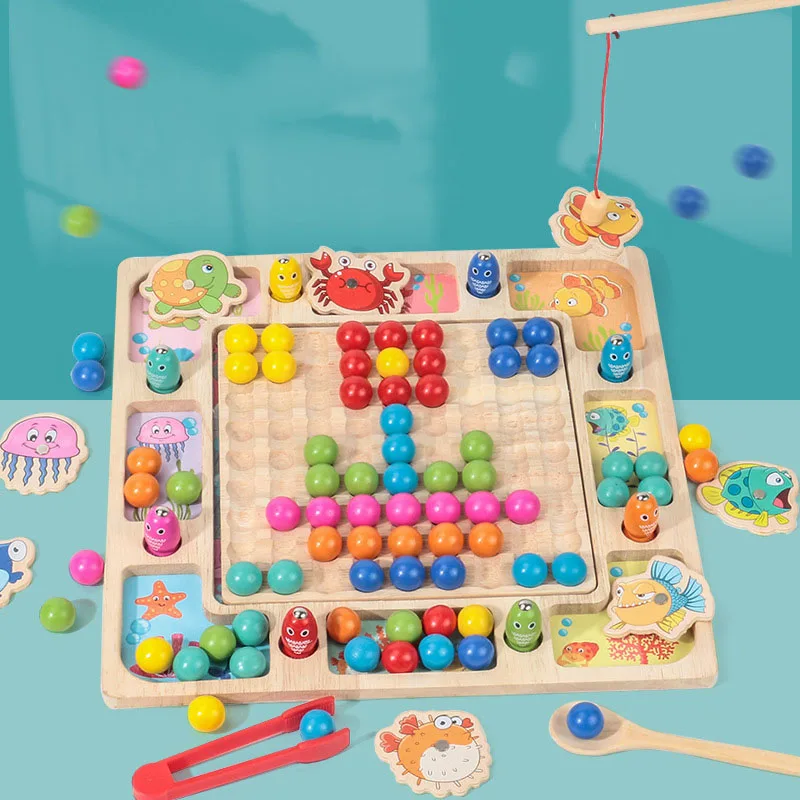 Wooden Toys children fishing memory chess Toddlers Matching Game clip beads Magnetic Fishing Game Early Learning Educational Toy
Wooden Toys children fishing memory chess Toddlers Matching Game clip beads Magnetic Fishing Game Early Learning Educational Toy