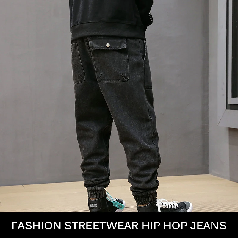 Fashion Streetwear Men Jeans Spliced Designer Denim Cargo Pants Harem Jeans Slack Bottom Printed Hip Hop Jogger Jeans Size 28-42
Fashion Streetwear Men Jeans Spliced Designer Denim Cargo Pants Harem Jeans Slack Bottom Printed Hip Hop Jogger Jeans Size 28-42
