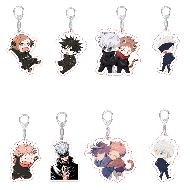 New Jujutsu Kaisen Keychain Pendant Gojo Nobara Yuji Itadori Satoru Kugisaki Anime Figures Acrylic Keychains Cute Keyring Gift
New Jujutsu Kaisen Keychain Pendant Gojo Nobara Yuji Itadori Satoru Kugisaki Anime Figures Acrylic Keychains Cute Keyring Gift