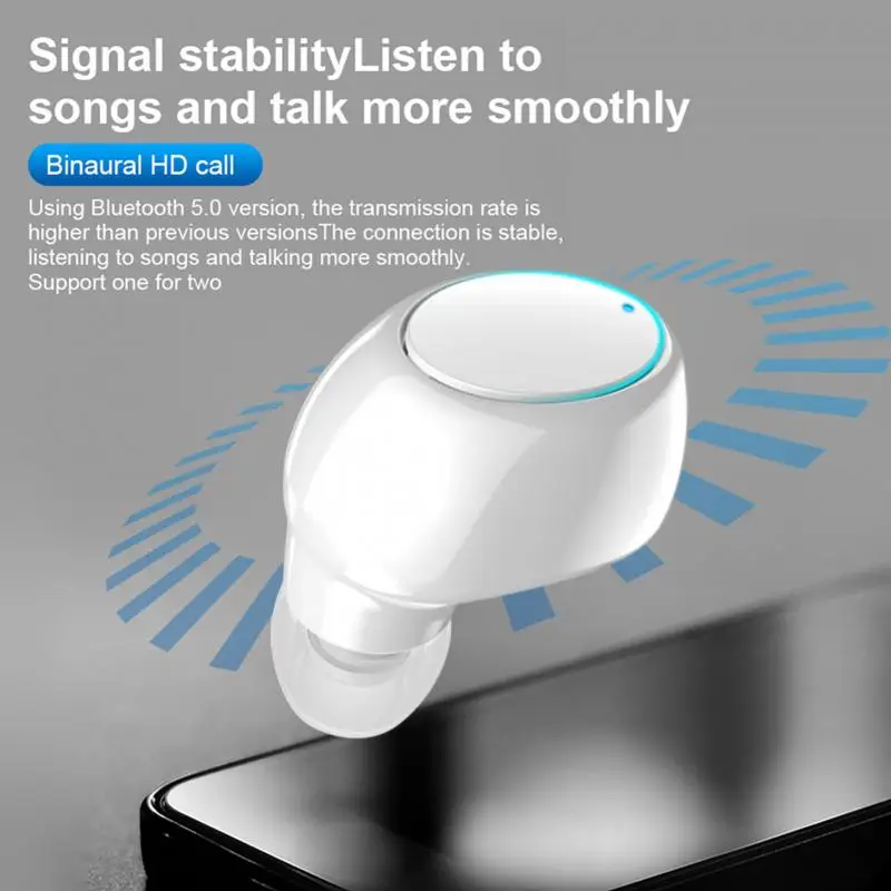 X6 Wireless Earphone Mini 5.0 Sport Gaming Headset With Mic Wireless Earbud Bluetooth-compatible Handsfree Stereo Headphones
X6 Wireless Earphone Mini 5.0 Sport Gaming Headset With Mic Wireless Earbud Bluetooth-compatible Handsfree Stereo Headphones