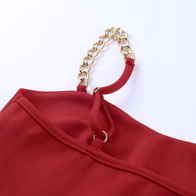Women Sexy Slim-cut Chain Camisole Tight-fitting Dress Many Colors Slash Neck Sleeveless Elastic Fabric Evening Party Dresses
Women Sexy Slim-cut Chain Camisole Tight-fitting Dress Many Colors Slash Neck Sleeveless Elastic Fabric Evening Party Dresses