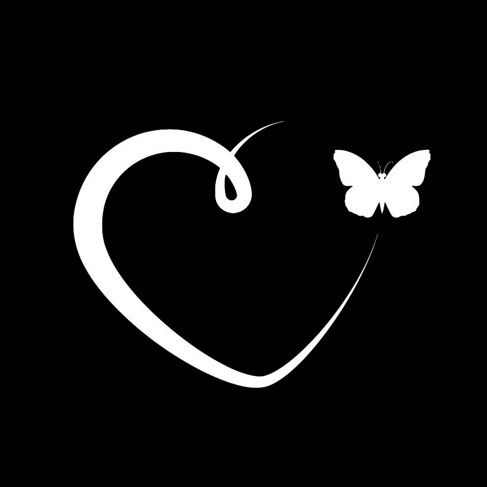 Love Butterfly Bumper Sticker Auto Tattoo With Vinyl Packaging Personalized Pattern Accessories | Автомобили и мотоциклы