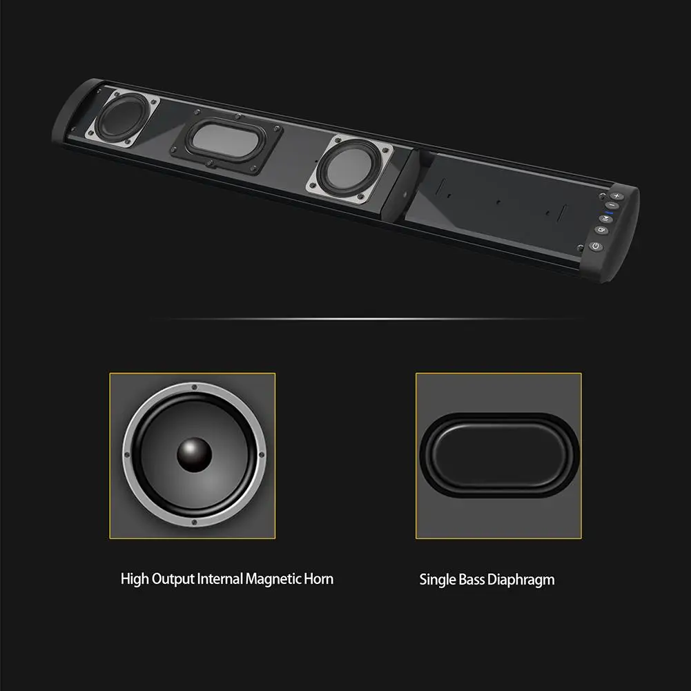 Bluetooth 5.0 FM Soundbar HF-41 Wireless Speaker 20W Home Theater Column Surround Sound System Stereo Wall-Mounted Speaker
Bluetooth 5.0 FM Soundbar HF-41 Wireless Speaker 20W Home Theater Column Surround Sound System Stereo Wall-Mounted Speaker