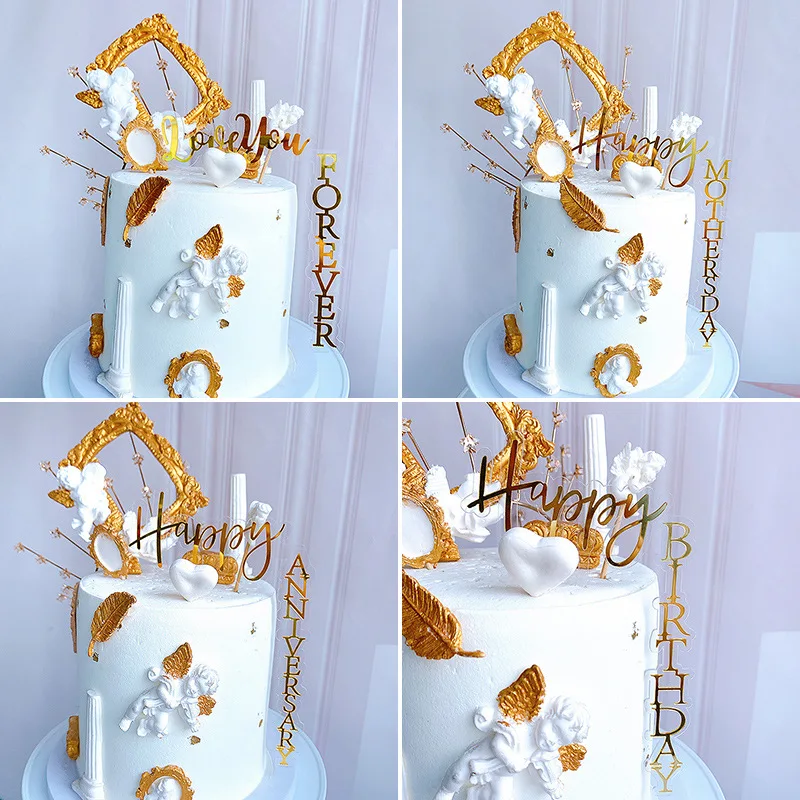 New Gold Happy Birthday Cake Topper Acrylic Love You for Ever Wedding Cupcake Topper For Wedding Birthday Party Cake Decorations
New Gold Happy Birthday Cake Topper Acrylic Love You for Ever Wedding Cupcake Topper For Wedding Birthday Party Cake Decorations
