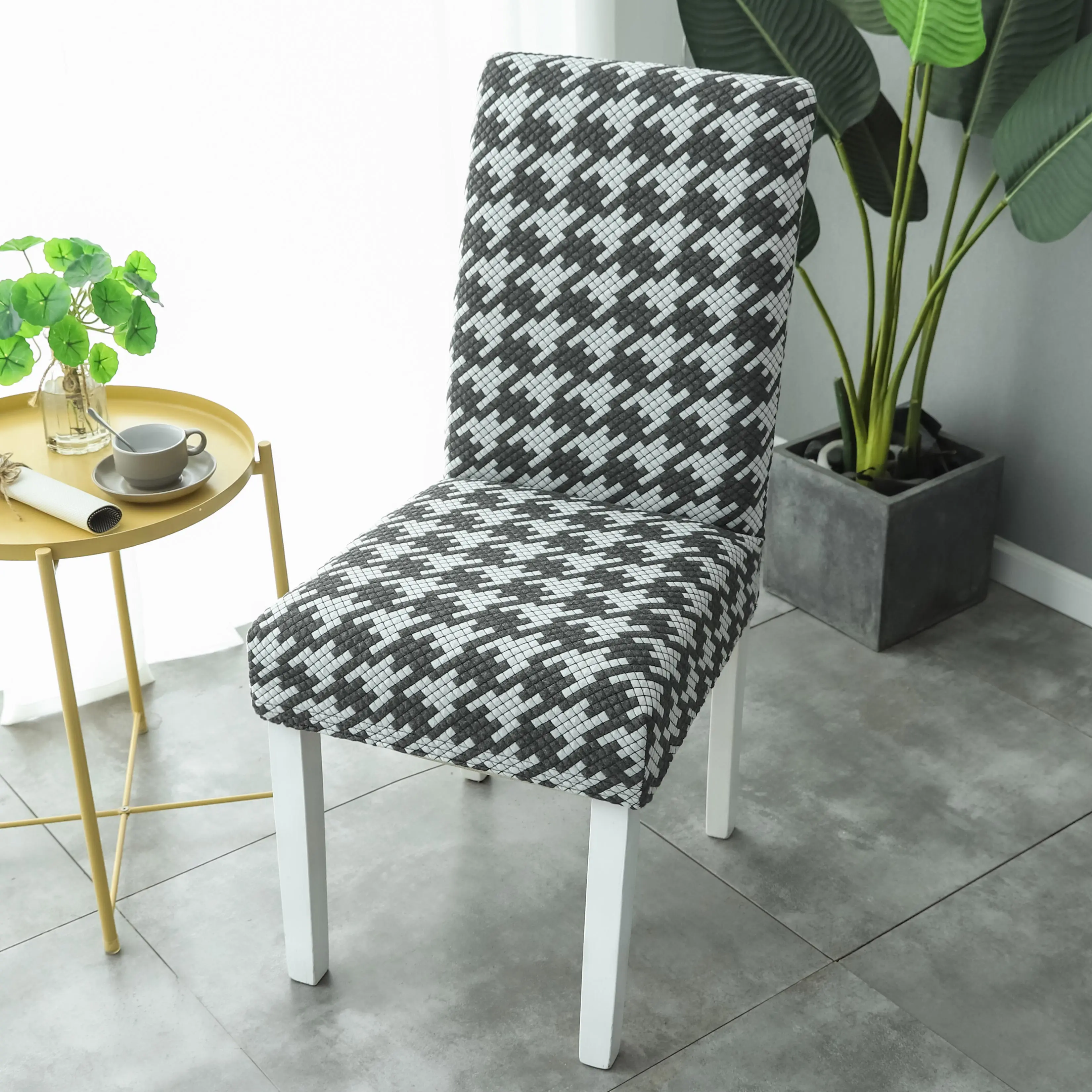 Plaid Knitted Chair Covers Spandex Restaurant Dining Room Banquet Beach Universal Elasticity Jacquard Chair Cover
Plaid Knitted Chair Covers Spandex Restaurant Dining Room Banquet Beach Universal Elasticity Jacquard Chair Cover