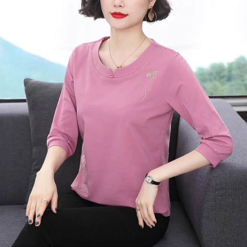 2021 Новая летняя 100% хлопковая футболка женская рубашка с длинными рукавами и круглым вырезом размера плюс женская футболка в Корейском стил...
2021 Новая летняя 100% хлопковая футболка женская рубашка с длинными рукавами и круглым вырезом размера плюс женская футболка в Корейском стил...