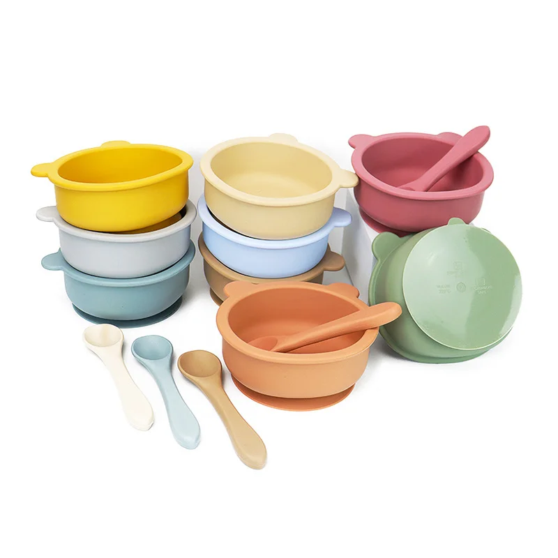 Children's Tableware Silicone Baby Feeding Bowls Set Anti-Slip Dinner Plate For Newborn Baby Suction Cup Toddler Training Dishes 
Children's Tableware Silicone Baby Feeding Bowls Set Anti-Slip Dinner Plate For Newborn Baby Suction Cup Toddler Training Dishes