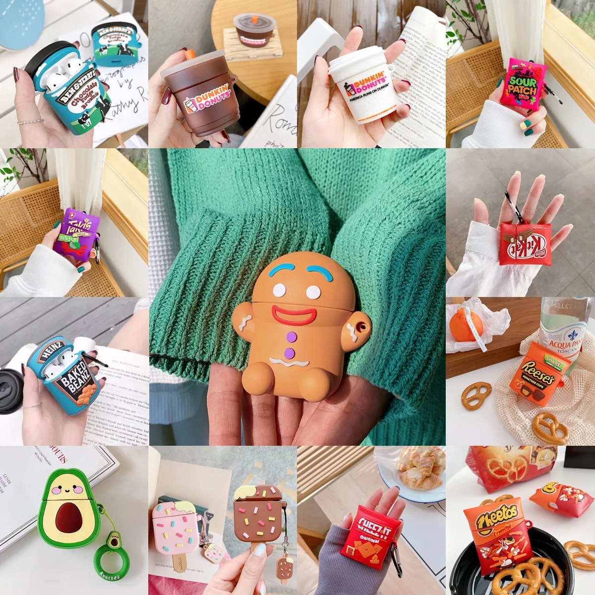 3D Cute Christmas Gingerbread Man Caribou Silicone Headphone Cases for Apple Airpods 1 2 Funda Headphone Case
3D Cute Christmas Gingerbread Man Caribou Silicone Headphone Cases for Apple Airpods 1 2 Funda Headphone Case