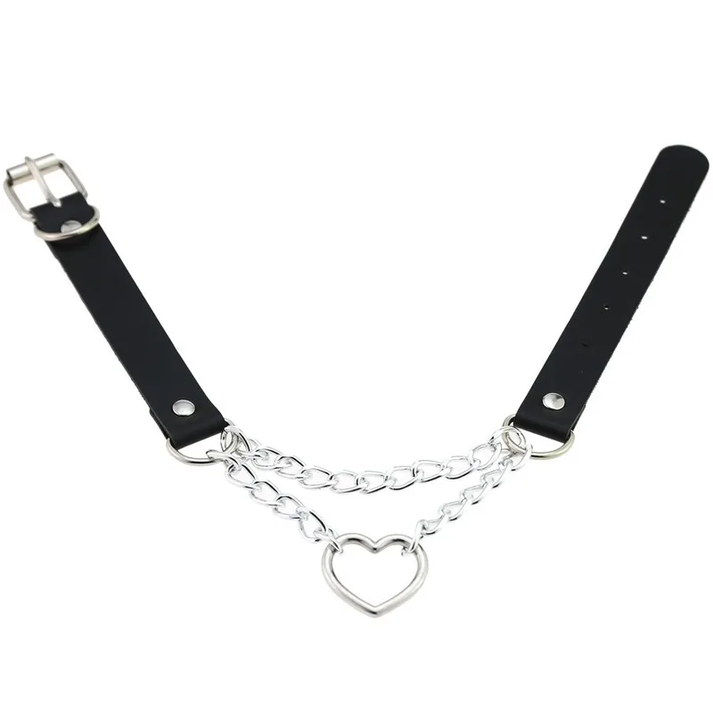 Harajuku Heart-shaped Neck Chain Necklace for Women Jewelry Leather Love Collar Necklace Layered Clavicle Chain Cosplay Props
Harajuku Heart-shaped Neck Chain Necklace for Women Jewelry Leather Love Collar Necklace Layered Clavicle Chain Cosplay Props