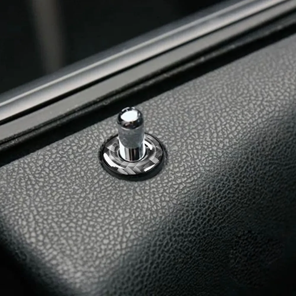 Left/right Door Lock Pins Trim Sticker ABS Black CS2149 Carbon Fiber Cover Decoration
Left/right Door Lock Pins Trim Sticker ABS Black CS2149 Carbon Fiber Cover Decoration