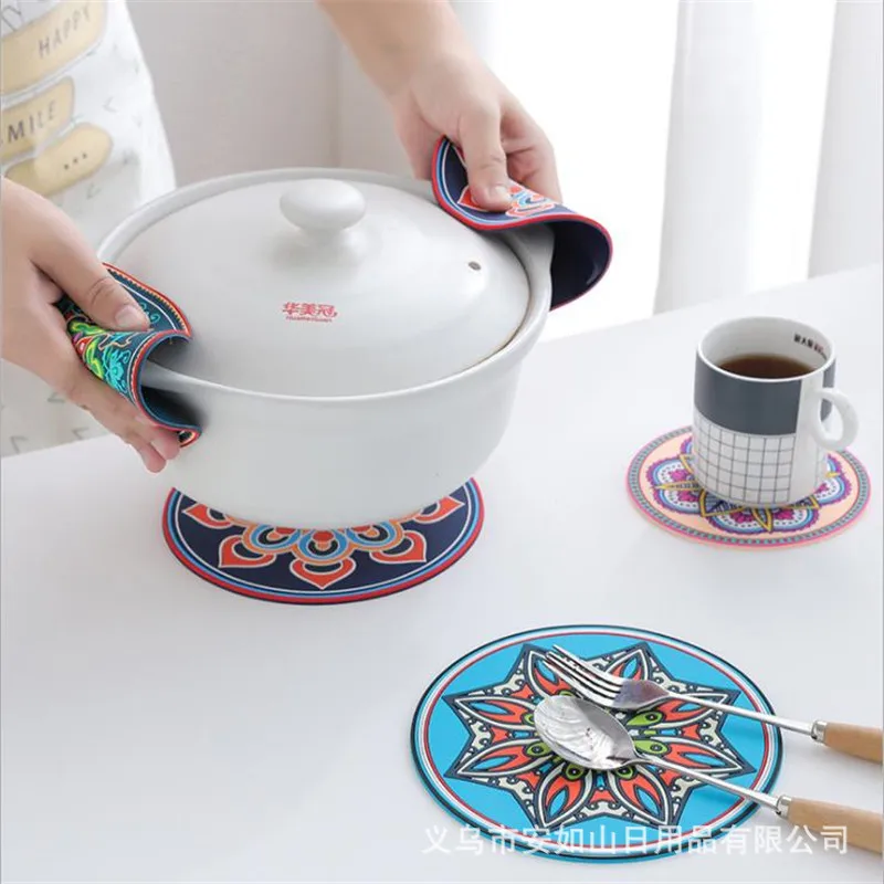 Kitchen Accessories Bohemia Style Cup Mat Round Non-Slip Bowl Mat Silicone Heat Insulation Pad Macrame Cup Cushion Home Creative
Kitchen Accessories Bohemia Style Cup Mat Round Non-Slip Bowl Mat Silicone Heat Insulation Pad Macrame Cup Cushion Home Creative