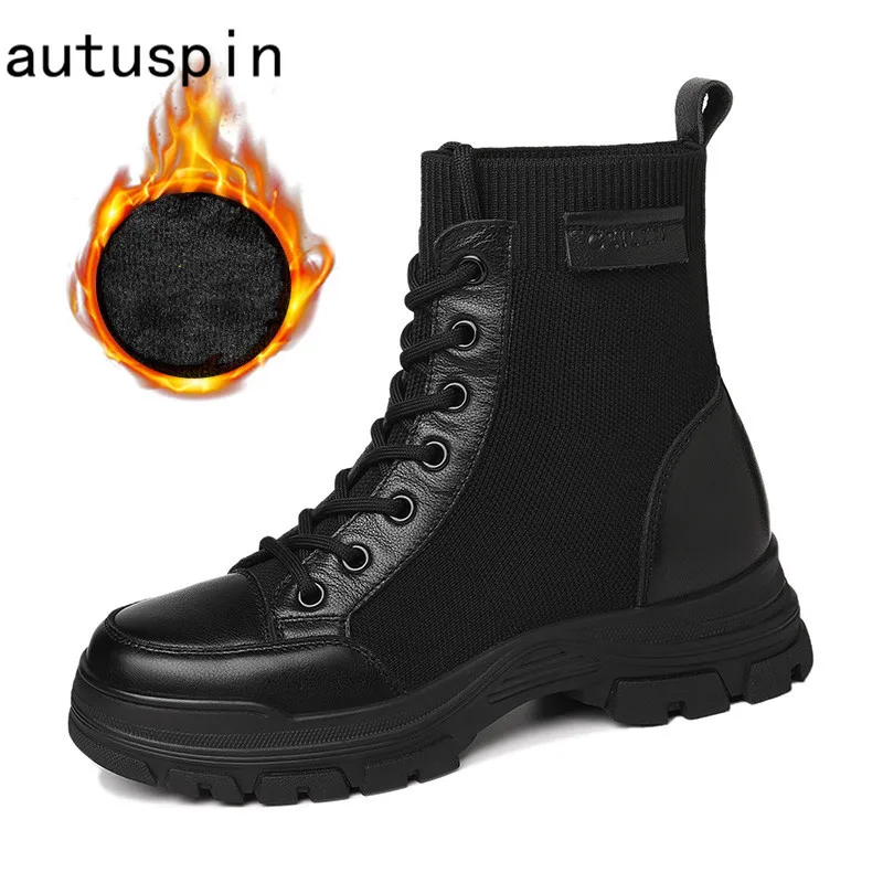 Autuspin Women Winter Boots Fashion Genuine Cow Leather Casual Shoes 2021 Autumn Ladies Comfortable Warm Plush Ankle Boot Woman
Autuspin Women Winter Boots Fashion Genuine Cow Leather Casual Shoes 2021 Autumn Ladies Comfortable Warm Plush Ankle Boot Woman