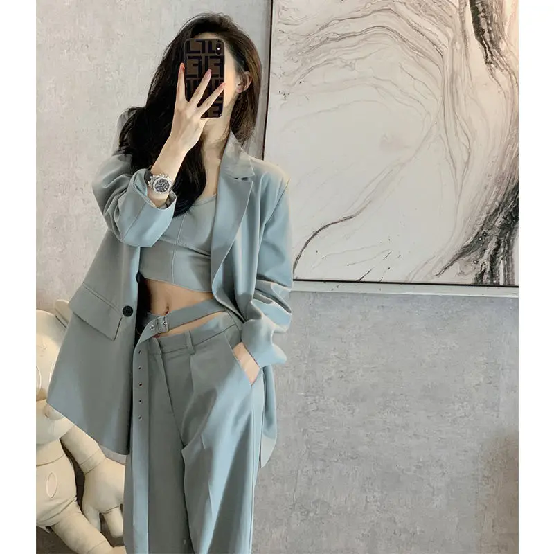 Autumn Clothing Graceful Age-Reducing Hong Kong Style Retro Fashion Commuter Suit Wide-Legged Pants Two - Piece Suit for Women
Autumn Clothing Graceful Age-Reducing Hong Kong Style Retro Fashion Commuter Suit Wide-Legged Pants Two - Piece Suit for Women