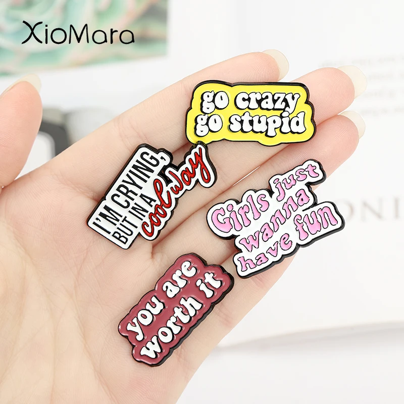 7 styles Fun Quote Lapel Pins Cool Slogan Women Power Brooches Cartoon Badge Shirt Lapel Buckle Jewelry Gift for Friend
7 styles Fun Quote Lapel Pins Cool Slogan Women Power Brooches Cartoon Badge Shirt Lapel Buckle Jewelry Gift for Friend