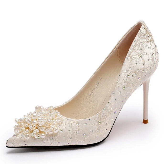 Small Size Beads Glitter Bow-tie Pointed Toe Classic Design Luxury Sweet Women Pumps Thin High Heels Dress Party Shoes K0038
Small Size Beads Glitter Bow-tie Pointed Toe Classic Design Luxury Sweet Women Pumps Thin High Heels Dress Party Shoes K0038