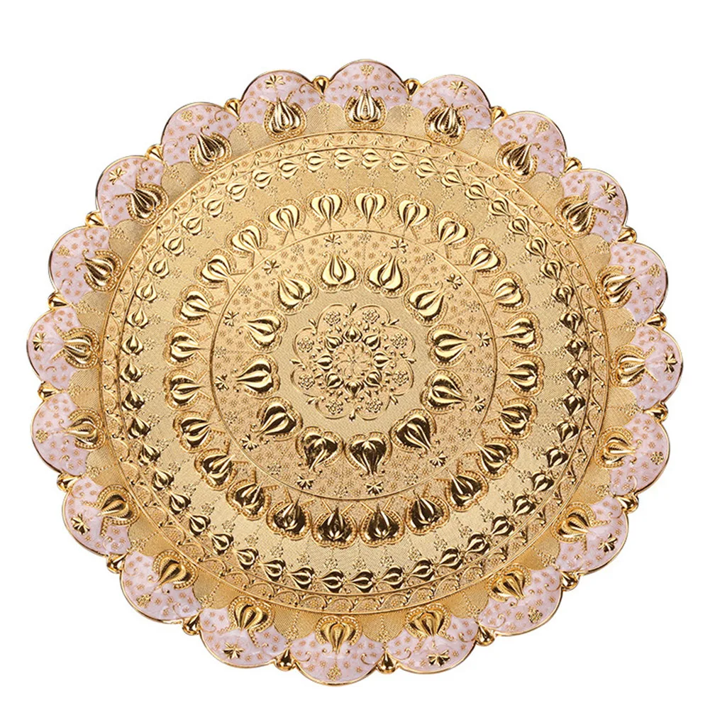 Metal Fruit Candy Plate Tray Alloy Round Nut Plates Sweet Cake Serving Tray For Home Christmas Party Decoration Snack Plate
Metal Fruit Candy Plate Tray Alloy Round Nut Plates Sweet Cake Serving Tray For Home Christmas Party Decoration Snack Plate