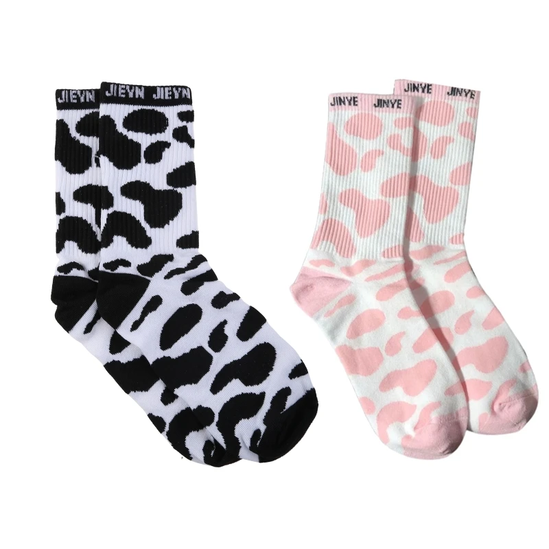 Korean Style Women Milk Cow Print Crew Socks Japanese Harajuku Funny Pattern Casual Streetwear Skateboard Sporty Hosiery 
Korean Style Women Milk Cow Print Crew Socks Japanese Harajuku Funny Pattern Casual Streetwear Skateboard Sporty Hosiery
