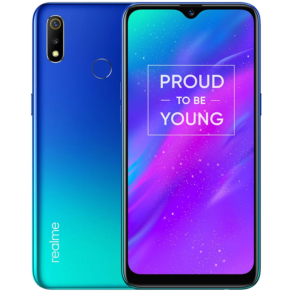 Realme 3 4G смартфон 6 2 дюймов Android 9 0 Helio P70 Восьмиядерный ГБ ОЗУ 32 Гб ПЗУ 13.0MP 4230 мАч