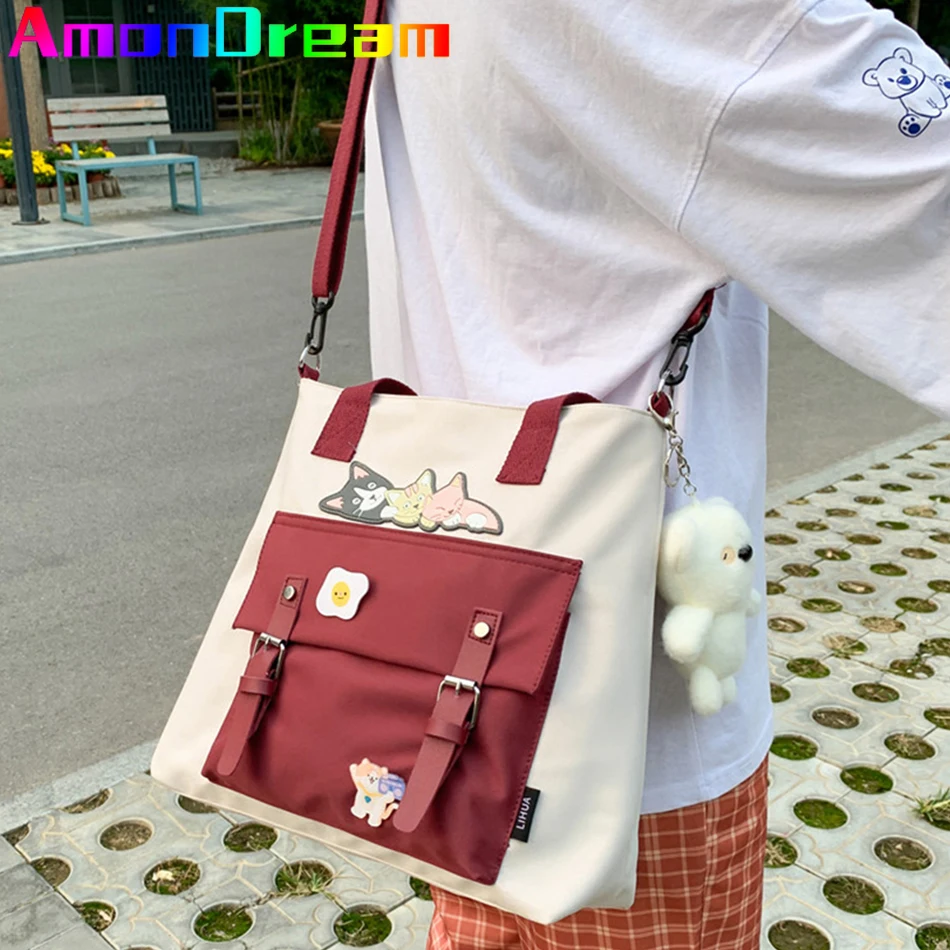 Korean Version Women Handbag Ootd School Shoulder Messenger Bag Cute Large Capacity Student Schoolbag Girls Kawaii Mochila Sac
Korean Version Women Handbag Ootd School Shoulder Messenger Bag Cute Large Capacity Student Schoolbag Girls Kawaii Mochila Sac
