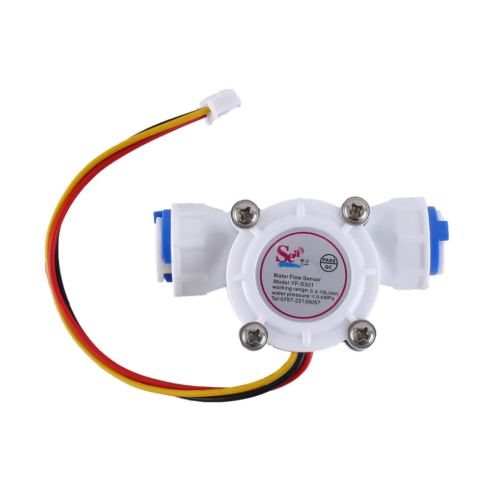 5V YF-S301 Hall Water Flow Sensor Turbine 0.3-10L/Min for 3/8" PE Pipe Sea Zhongjiang Dijiang Isentrol Cheap China Supplier
5V YF-S301 Hall Water Flow Sensor Turbine 0.3-10L/Min for 3/8" PE Pipe Sea Zhongjiang Dijiang Isentrol Cheap China Supplier