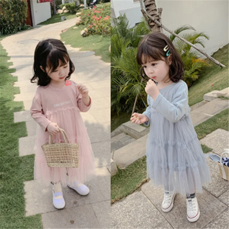 Girls' dresses letter long-sleeved dress princess dress autumn new baby girls dress princess lace dresses
Girls' dresses letter long-sleeved dress princess dress autumn new baby girls dress princess lace dresses