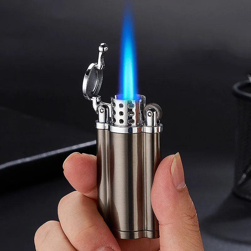 Gas Lighter Grinding Wheel Blue Torch Inflatable Windproof Turbo Lighter Creativity Butane Lighter Men's Smoking Gadgets For Men
Gas Lighter Grinding Wheel Blue Torch Inflatable Windproof Turbo Lighter Creativity Butane Lighter Men's Smoking Gadgets For Men