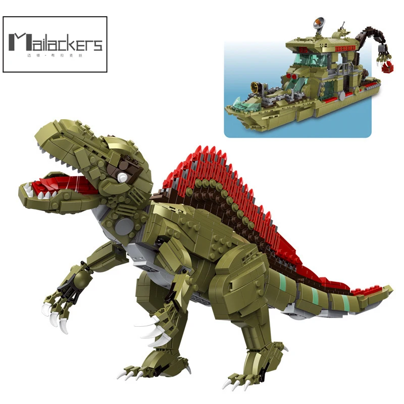 Конструктор Mailackers «динозавр Юрского периода», спинозавр, модель скелета динозавра, игрушки для детей 
Конструктор Mailackers «динозавр Юрского периода», спинозавр, модель скелета динозавра, игрушки для детей