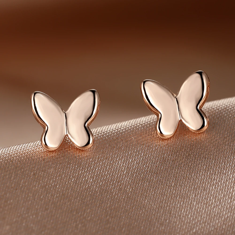 1 Pair Cute Butterfly Stud Earrings for Women Girls Simple Fashion Rose Gold Glossy Earrings Female Birthday Gift Jewelry Charm
1 Pair Cute Butterfly Stud Earrings for Women Girls Simple Fashion Rose Gold Glossy Earrings Female Birthday Gift Jewelry Charm