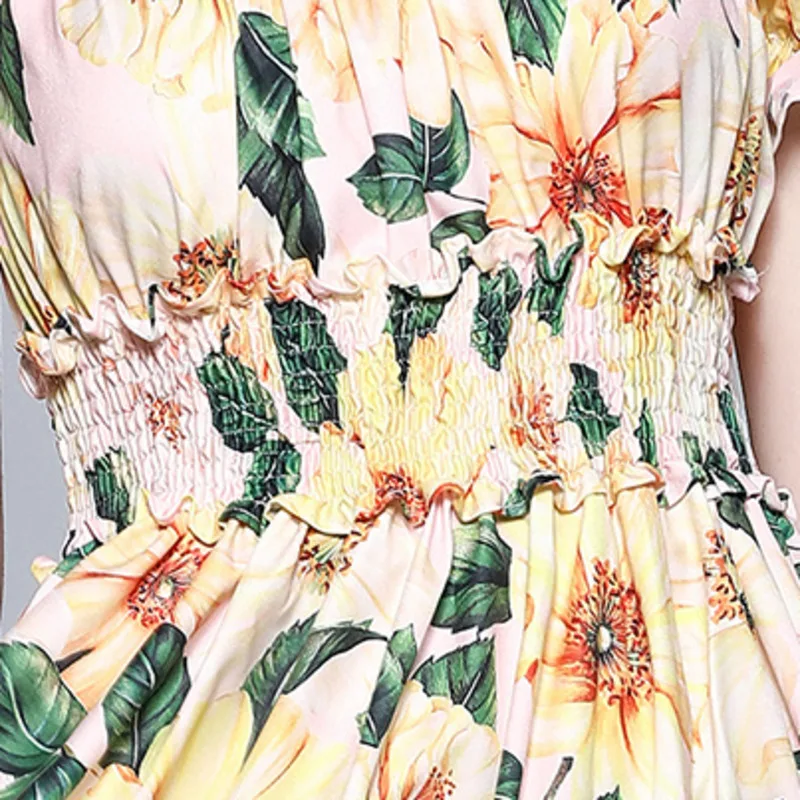 2021 Fashion Sundress Designers Ruffles Dress Slash Neck Women Puff Sleeve Robe Femme Mini Print Holiday Beach Vestido De Mujer 
2021 Fashion Sundress Designers Ruffles Dress Slash Neck Women Puff Sleeve Robe Femme Mini Print Holiday Beach Vestido De Mujer