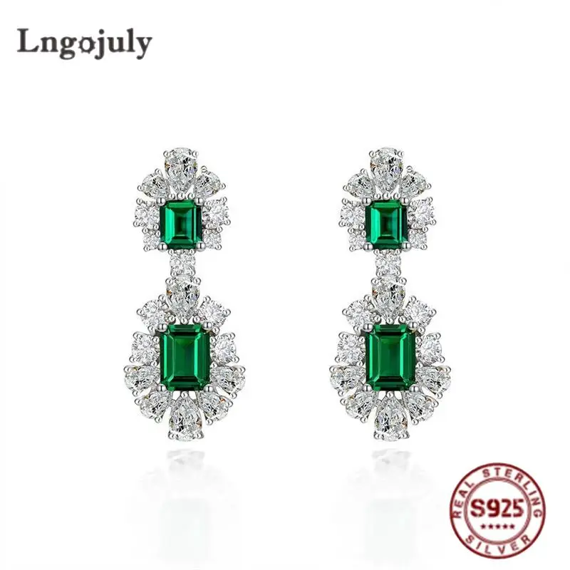 Pure 100% 925 Sterling Silver Emerald 8*6mm High Carbon Diamond Bride Earring Sparkling Wedding Party Silver 925 Jewelry Gift
Pure 100% 925 Sterling Silver Emerald 8*6mm High Carbon Diamond Bride Earring Sparkling Wedding Party Silver 925 Jewelry Gift