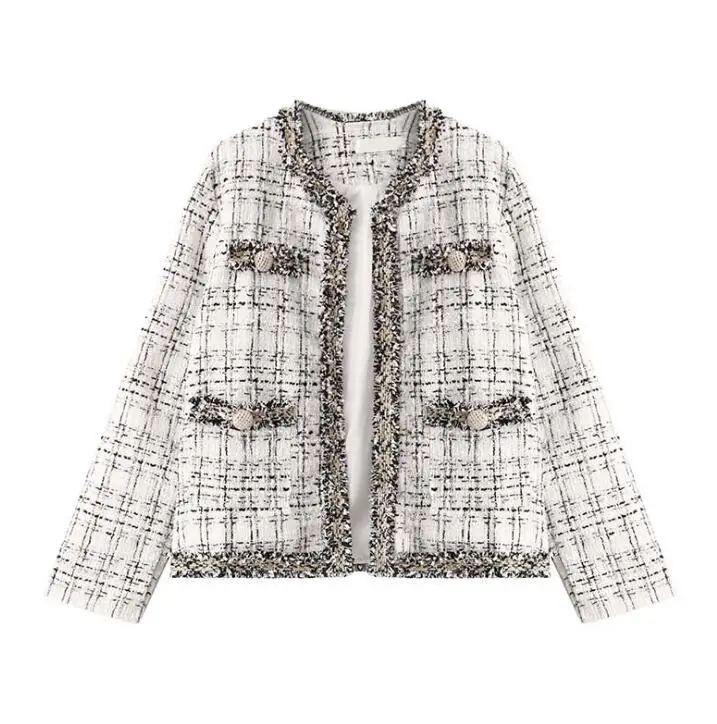 Vintage Winter/Autumn Female Jacket Peral Lurex Tassel Streetwear France style Loose Thick jacket Tweed Top lapel Hand-tassel
Vintage Winter/Autumn Female Jacket Peral Lurex Tassel Streetwear France style Loose Thick jacket Tweed Top lapel Hand-tassel