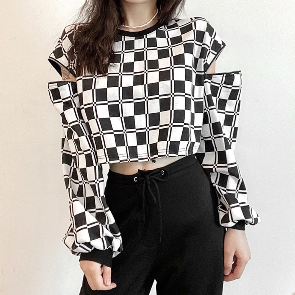 Women Street Wear Check Pattern Pullover Round Neck Slim Cropped Sexy Short Sweater Top Coat Sudderas Moletom Feminino
Women Street Wear Check Pattern Pullover Round Neck Slim Cropped Sexy Short Sweater Top Coat Sudderas Moletom Feminino