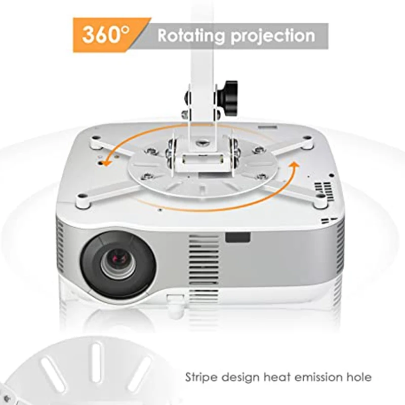 Projector Mount Multifunction Ceiling/Wall Bracket Holder with Adjustable Angle & Extending Arms for Different Projector
Projector Mount Multifunction Ceiling/Wall Bracket Holder with Adjustable Angle & Extending Arms for Different Projector