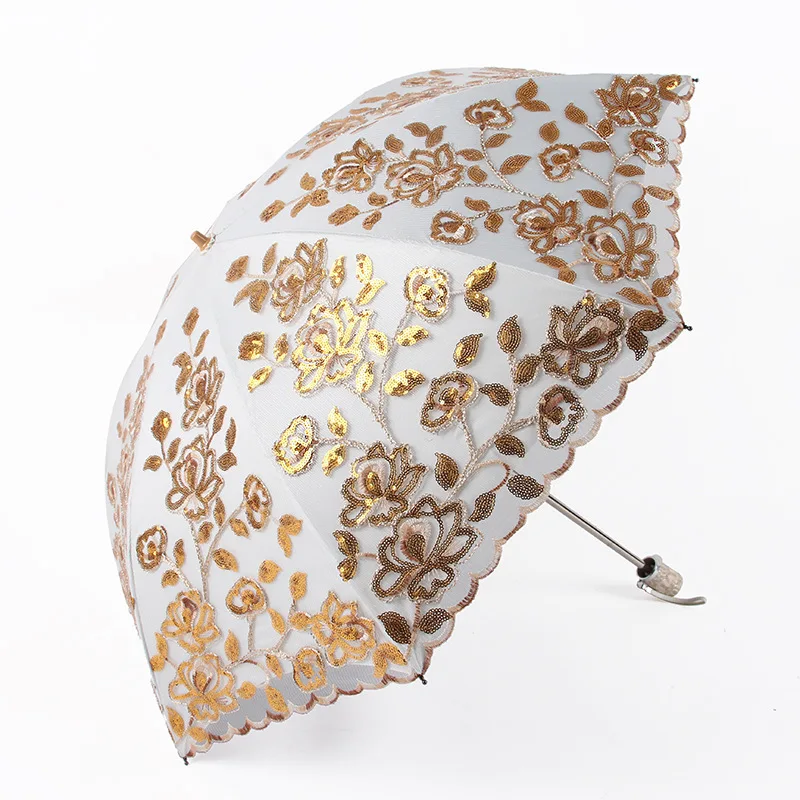 Two Fold All-Weather Umbrella Lace Double Layer Restonic UV-Protection Parasol Flower Umbrella Elegant Gift for Girl Women
Two Fold All-Weather Umbrella Lace Double Layer Restonic UV-Protection Parasol Flower Umbrella Elegant Gift for Girl Women