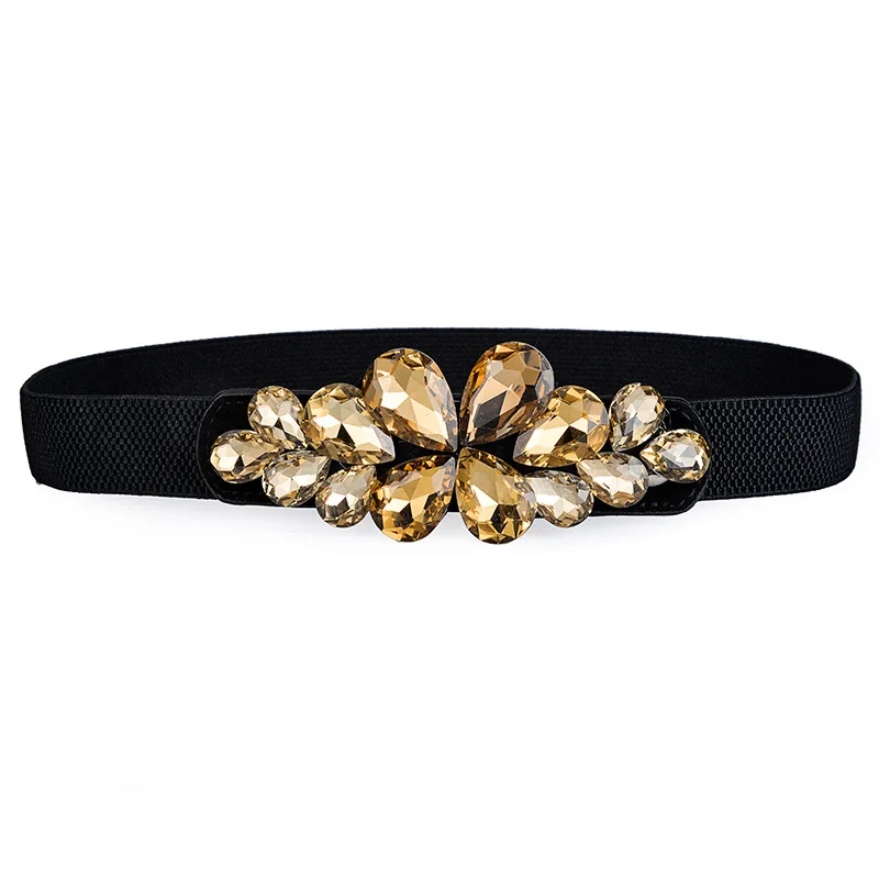 Spring / summer new Rhinestone inlaid elastic thin belt women's dress with elastic waist seal
Spring / summer new Rhinestone inlaid elastic thin belt women's dress with elastic waist seal