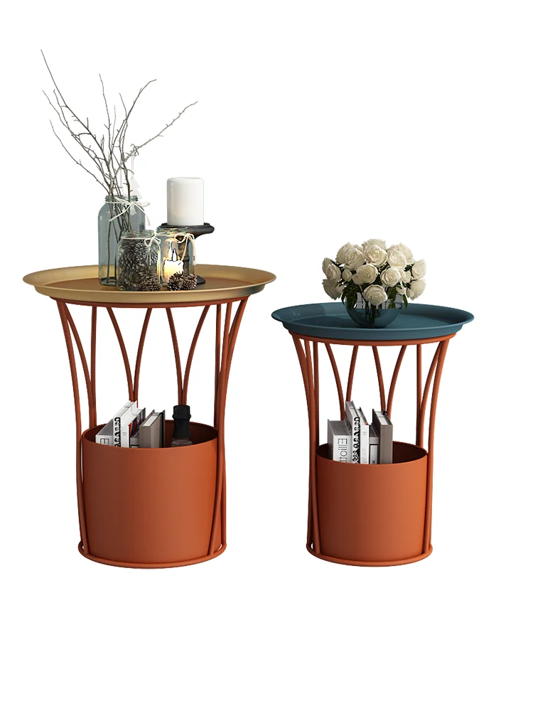 Modern Small Round Coffee Table Nordic Creative Side Table Living Room Sofa Side Table Corner Table Desk with Storage Basket
Modern Small Round Coffee Table Nordic Creative Side Table Living Room Sofa Side Table Corner Table Desk with Storage Basket
