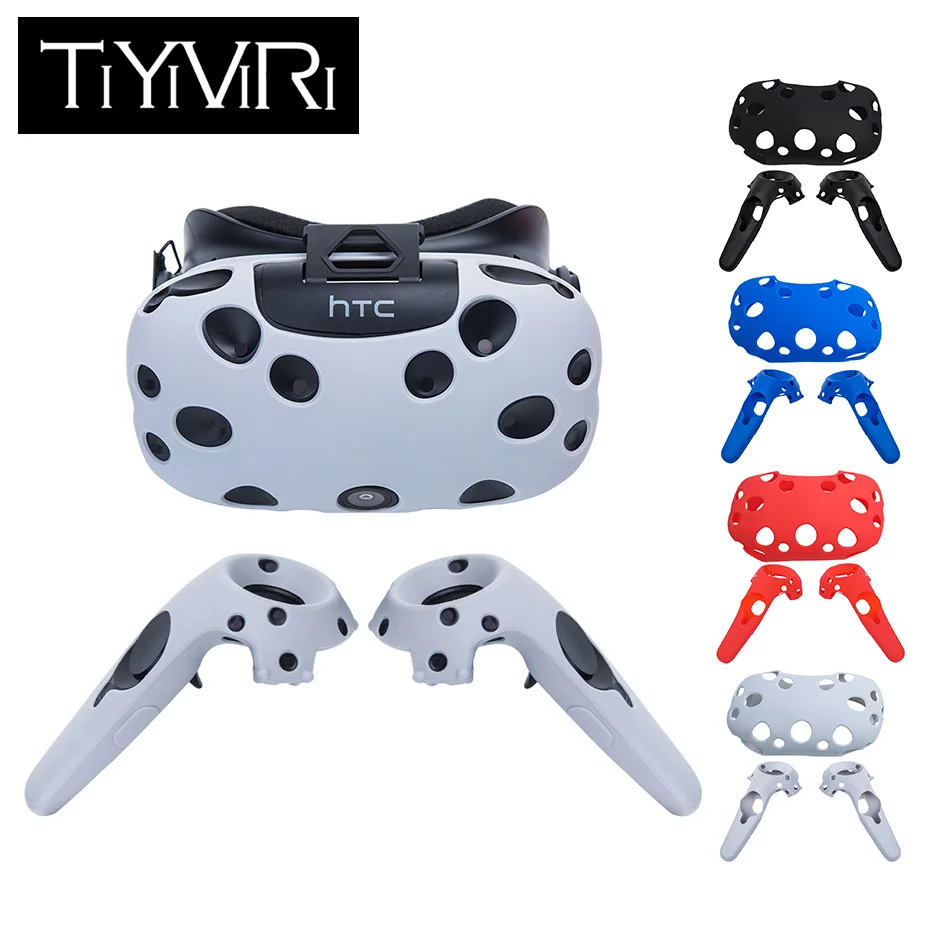 TiYiViRi для HTC Vive гарнитура VR силиконовый чехол Крышка очки шлем контроллер ручка