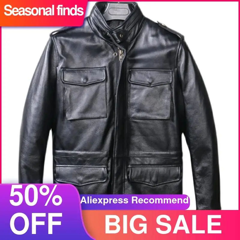 2021 Black Hood Genuine Leather Jacket Men Safari Style Plus Size 5XL Real Natural Cowhide Winter Thick Warm M65 Coat
2021 Black Hood Genuine Leather Jacket Men Safari Style Plus Size 5XL Real Natural Cowhide Winter Thick Warm M65 Coat