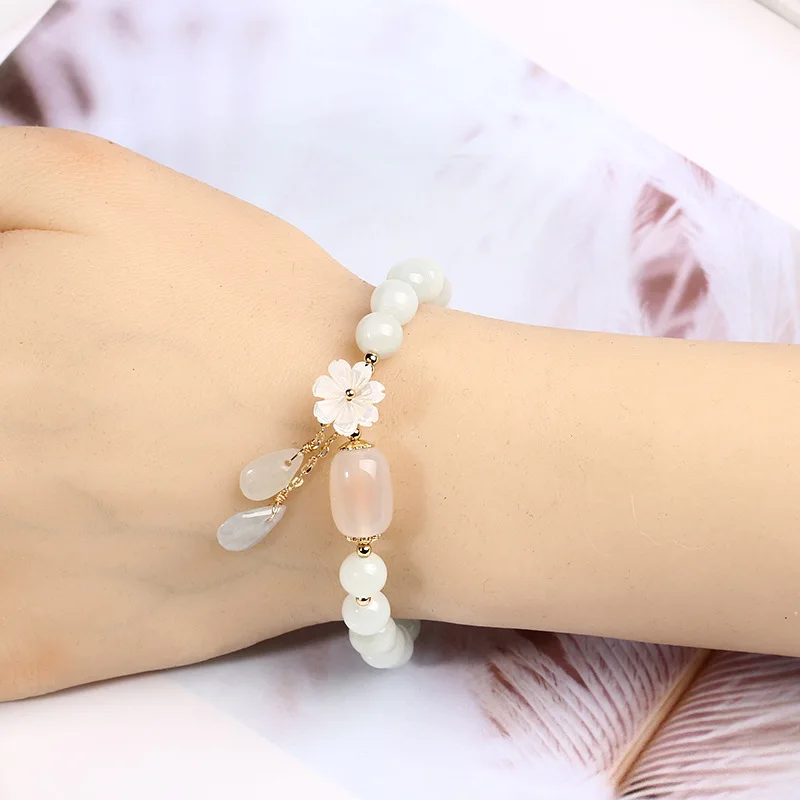 Natural Jade Emerald Agate Beads Bracelet Adjustable Bangle Charm Jewelry Yoga Water Drop Shell Flower Pendant Bracelet Woman
Natural Jade Emerald Agate Beads Bracelet Adjustable Bangle Charm Jewelry Yoga Water Drop Shell Flower Pendant Bracelet Woman