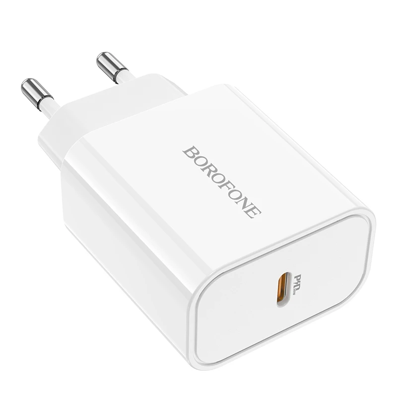 Зарядное устройство Borofone BA57A Easy Speed 1xUSB-C PD3.0 20W 3A White | Электроника