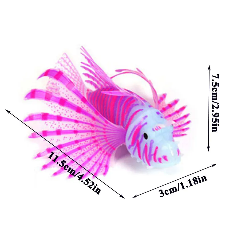 Aquatic Aquarium Ornament Artificial Luminous Lionfish Landscape Silicone Jellyfish Fish Fish Tank Underwater Glow In Dark
Aquatic Aquarium Ornament Artificial Luminous Lionfish Landscape Silicone Jellyfish Fish Fish Tank Underwater Glow In Dark