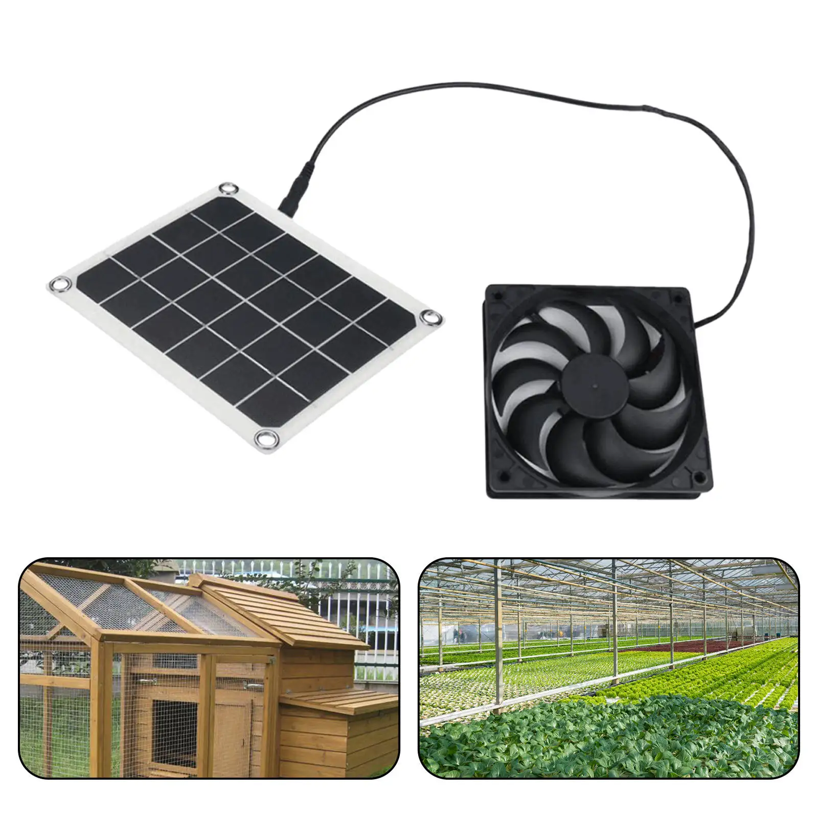 10W 5V Solar Panel Powered Fan 6 Inch Mini Ventilator Solar Exhaust Fan for Dog Chicken House Greenhouse RV Car Fan Charger
10W 5V Solar Panel Powered Fan 6 Inch Mini Ventilator Solar Exhaust Fan for Dog Chicken House Greenhouse RV Car Fan Charger