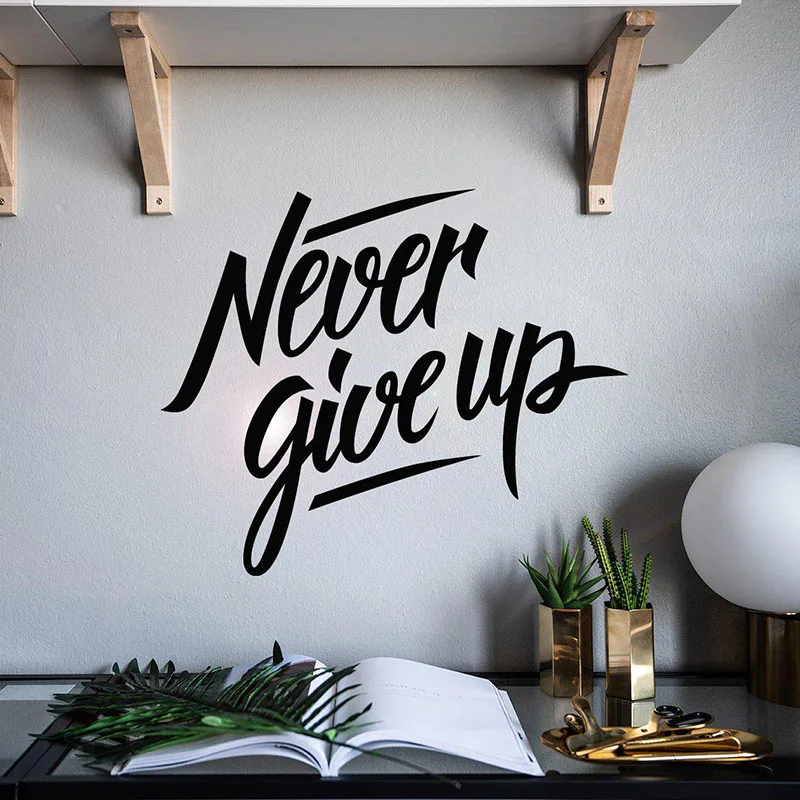 WJWY Never Give Up Wall Sticker Motivation Quote Phrase Home Decor Living Room Bedroom Wall Decal Art Murals
WJWY Never Give Up Wall Sticker Motivation Quote Phrase Home Decor Living Room Bedroom Wall Decal Art Murals